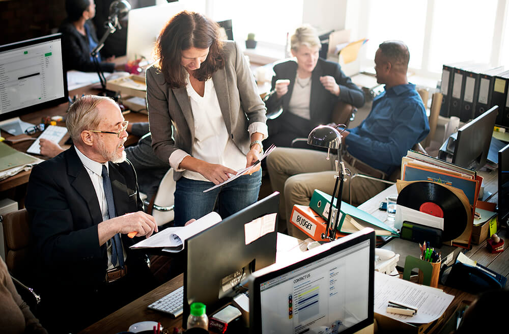 image of an office of municipal tax collection workers in Youngstown